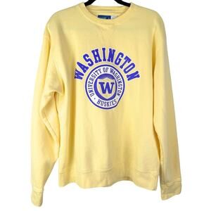 University of Washington U Dub Huskies Screenprinted Crew Neck Sweater - Large